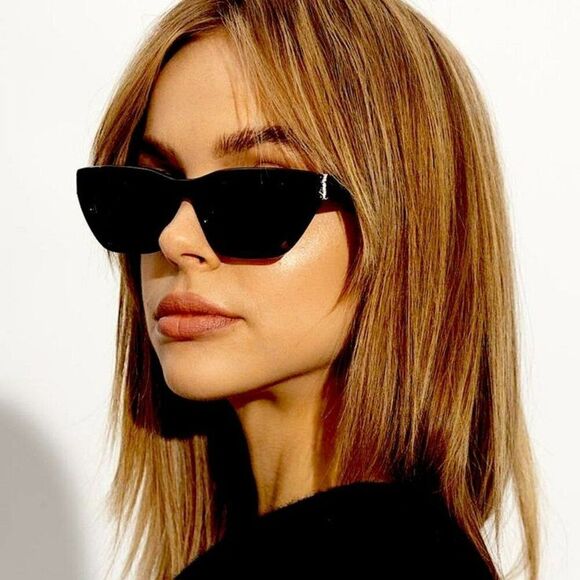 NEW Saint Laurent SLM127/F 001 Black Cat Eye Women Sunglasses main image 12